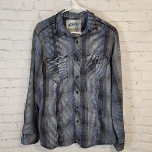 Men's Chalc longsleeve button-down shirt, size Large